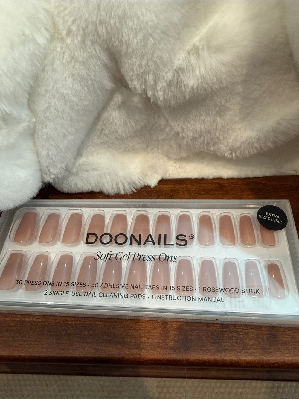 New DOONAIL Soft Gel Press Ons - short coffin espresso
